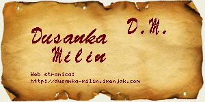 Dušanka Milin vizit kartica